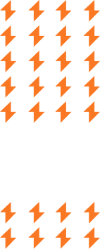 Grafik mit mehreren stilisierten Blitz-Symbolen