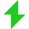 Abstraktes grünes Blitzsymbol