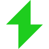 green lightening bolt illustration