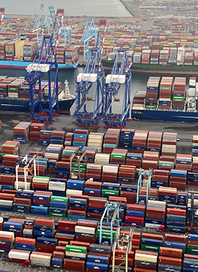 Supply Chain Containers at the Port of Los Angeles